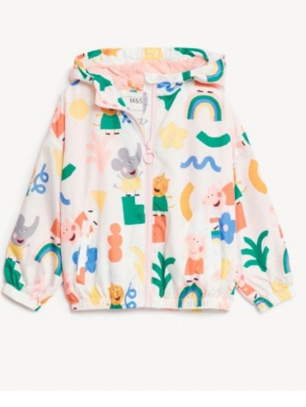Marks & Spencer Girls' Multicolor Peppa Pig Hooded Windbreaker 2-3Yrs